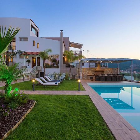 Villa Anemeli - Luxury Pool Villa With Gorgeous Seaview Kissamos Luaran gambar