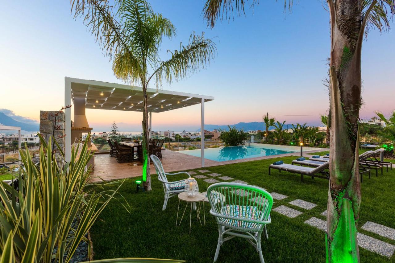 Villa Anemeli - Luxury Pool Villa With Gorgeous Seaview Kissamos Luaran gambar