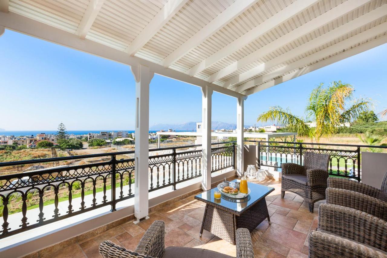 Villa Anemeli - Luxury Pool Villa With Gorgeous Seaview Kissamos Luaran gambar