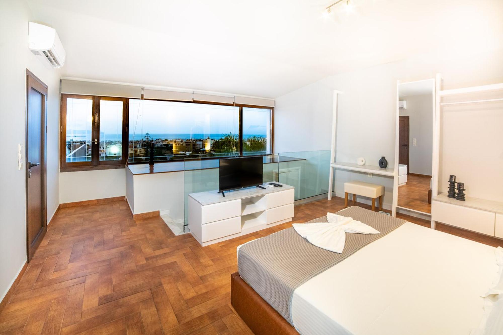 Villa Anemeli - Luxury Pool Villa With Gorgeous Seaview Kissamos Luaran gambar
